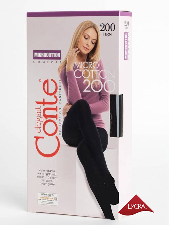 Колготки женские Microcotton  2-4 Conte