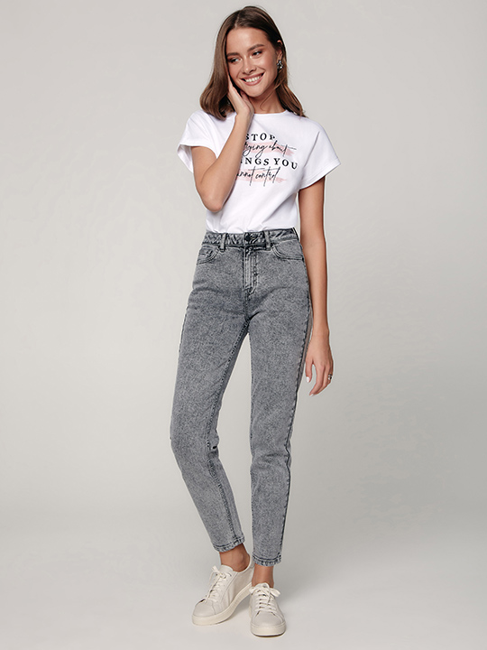 Брюки джинсовые женские Con- Mom Fit Conte