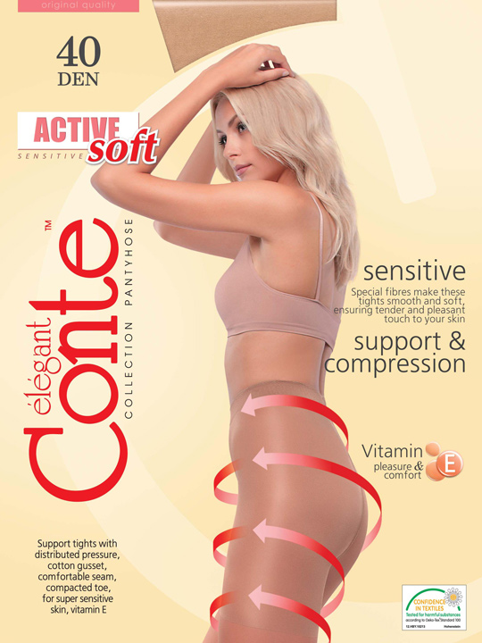 Колготки женские Active Soft  2-4 Conte