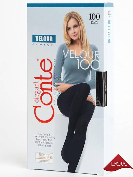 Колготки женские Velour  2-4 Conte